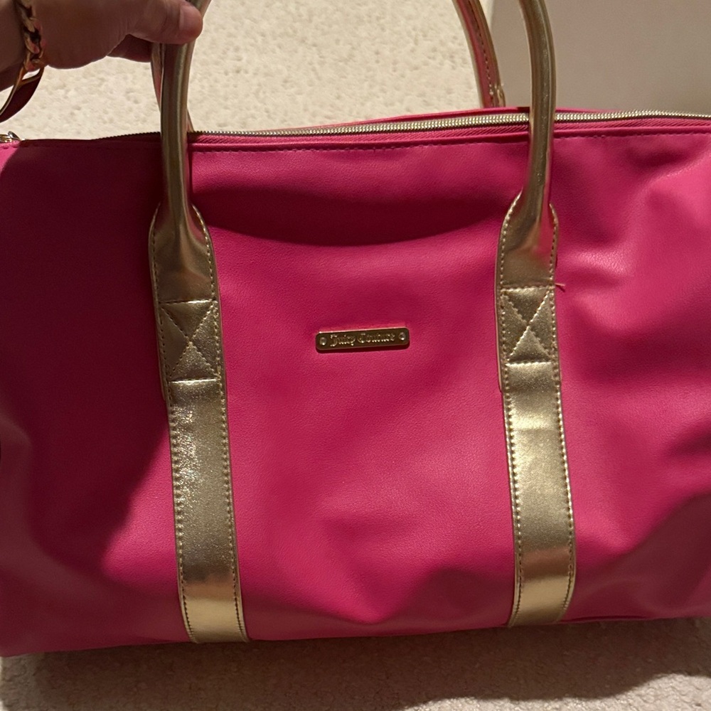 Juicy Couture Fuchsia and Gold Tote Bag